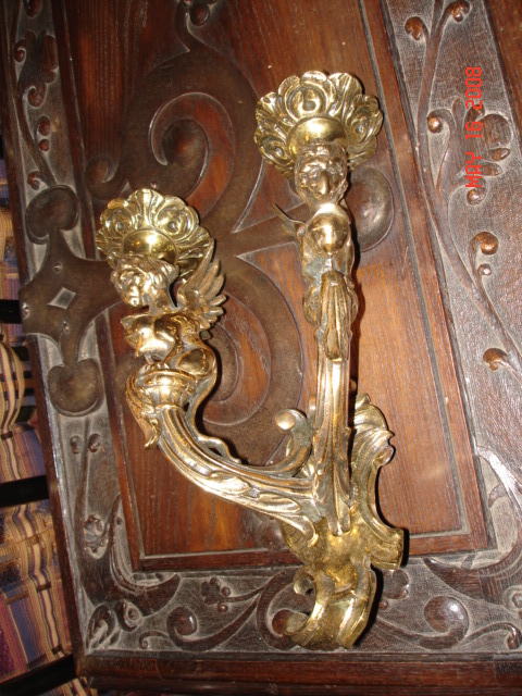 Pair of bronze sconces