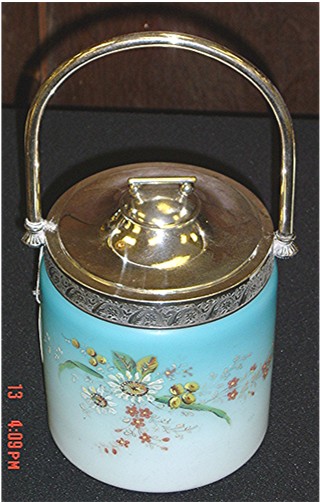 Satin blue biscuit