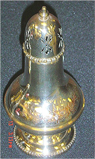 Sugar shaker silverplate