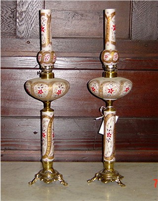Pair of oil lamps