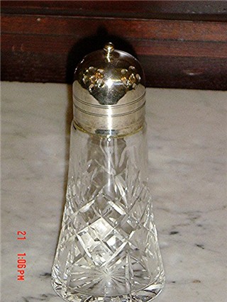 Sugar shaker cut glass