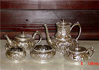 Silverplate tea set