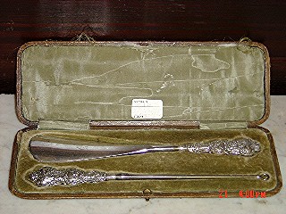 Sterling shoe horn/hook