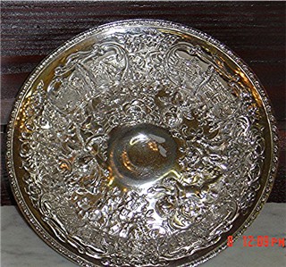 Silverplate cupid compote Derby
