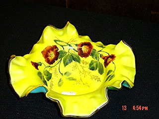 Yellow enamel bowl