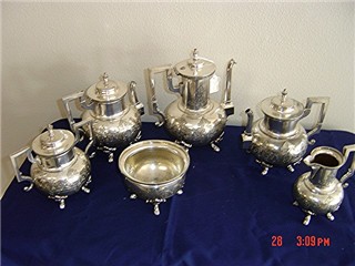 Silverplate Rogers Brothers tea set 1873 - 6 pieces