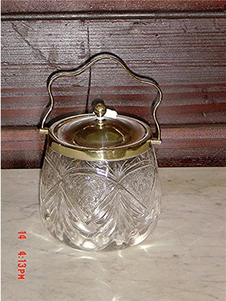 biscuit jar cut crystal