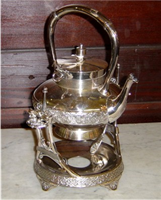 Silverplate hot water kettle Meriden