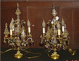 Pair of Baccarat lamps