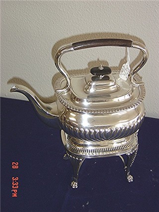 Silverplate tea on stand