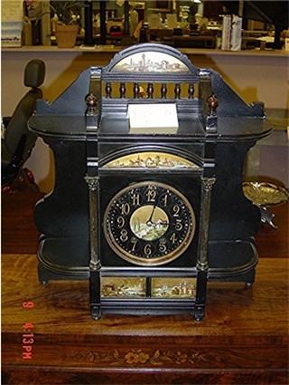Black marble clock