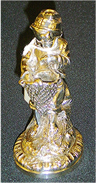 Silverplate match holder