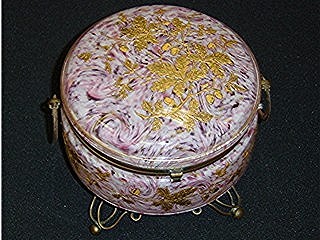Pink and white spatter glassdresser box