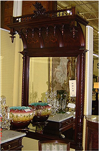 Walnut frame mirror