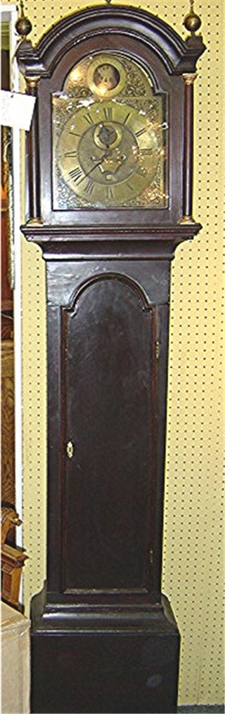 Pine tall case clock