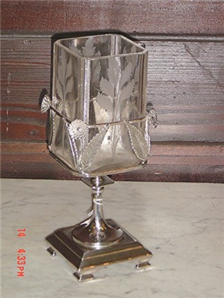 Square celery holder silverplate frame