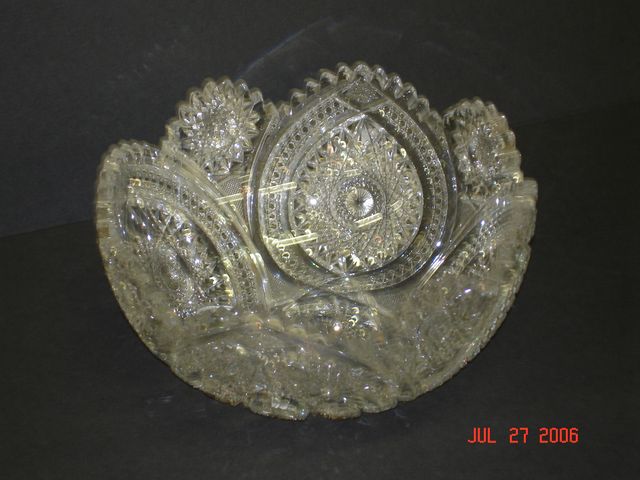 Bowl, cut glass