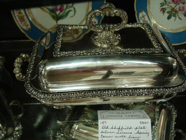 Silver entree dish
